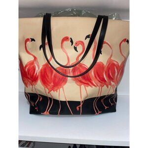Kate Spade Walk On The Wild Side Flamingo Tote Bag Purse